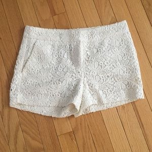 Lace white shorts